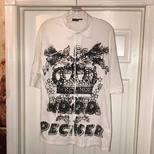 Men’s Vargas Zone Wood Pecker Short Sleeve Graphic Shirt Size EU 52-54, US XL